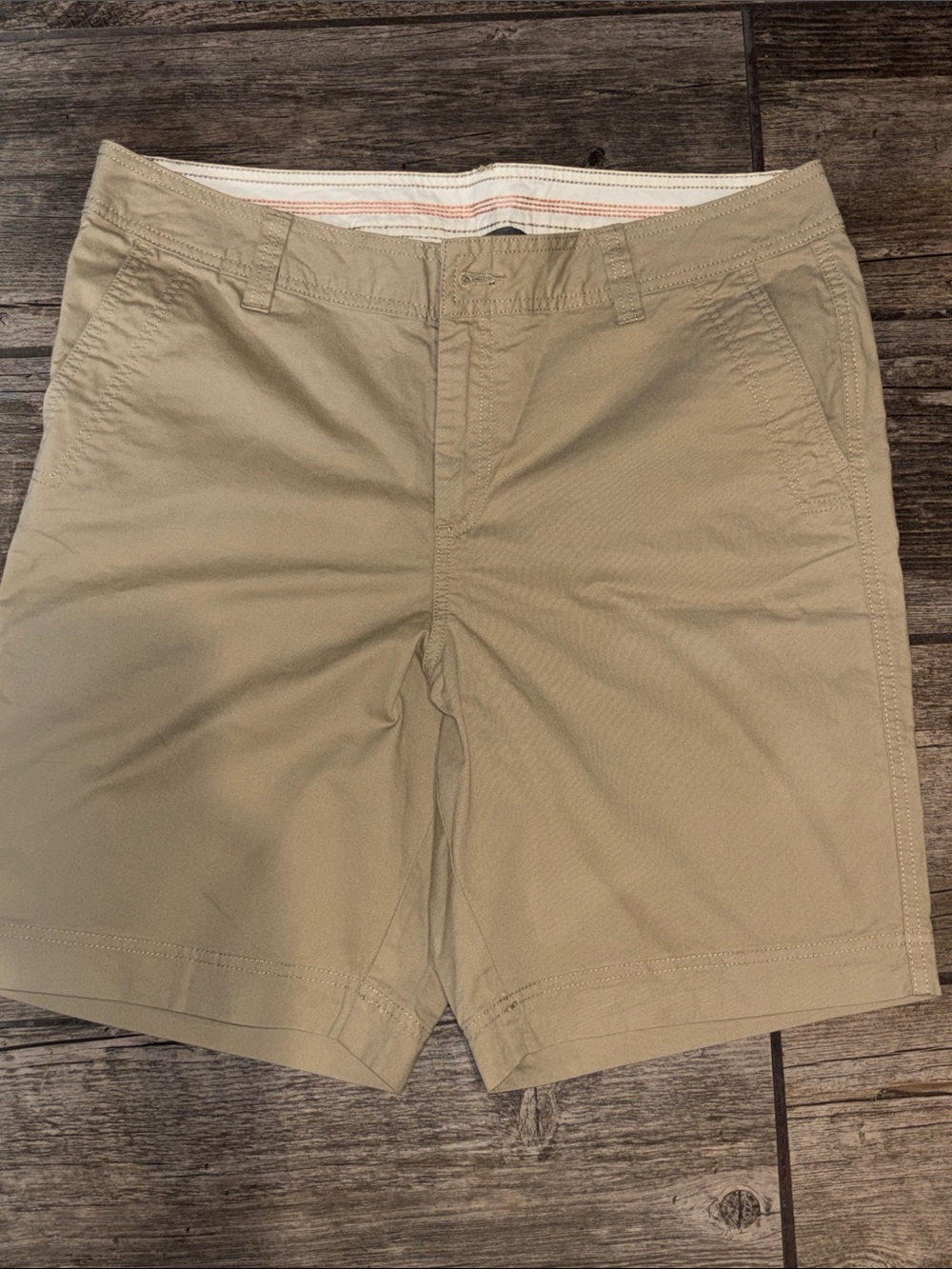 Natural Reflections Women's High Waist Khaki Shorts - Beige